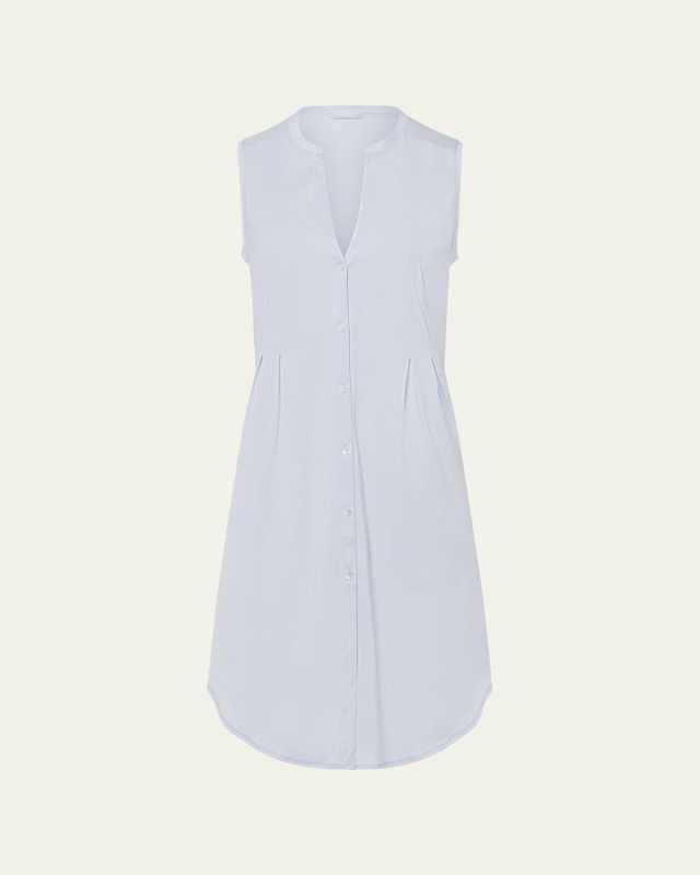 Cotton Deluxe Sleeveless Shirtwaist Nightgown